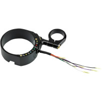 Speedometer Relocation Bracket with Easy Mount Clamp — 3-9/16" (90.5 mm), Black