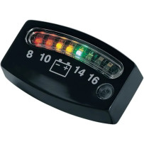 LED Battery Gauge — 2" x 3/4" x 3/16", 12.5–14.5V range, black