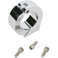 Handlebar Gauge Clamp — 85.6 mm, fits 31.75 mm (1-1/4\") handlebars, Chrome