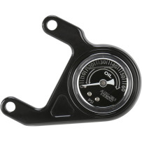Oil Pressure Gauge Kit — 0–60 psi, black/silver housing