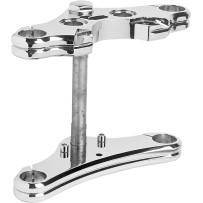 39 mm Wide Glide Triple Tree Conversion Kit — 0° rake, Chrome
