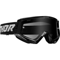Combat Sand Racer Goggle — One Size, Black, Smoke Lens