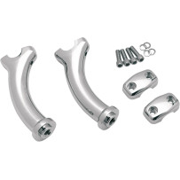 5-1/2" Deuce Style Handlebar Risers — 2" pullback, 1" clamp, Chrome