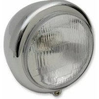 Custom 14.5 cm (5-3/4\") Springer-Style Headlights — 146 mm (5-3/4\"), 55/60 W, Harley-Davidson®, Chrome