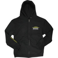 Racer Zip Hoodie — L, Regular fit, Black