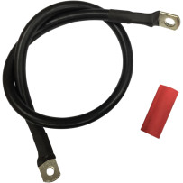 Battery Cable with Optional Shrink Tube — 4 AWG, 22" (56 cm), Black
