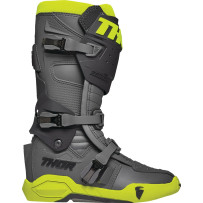 Radial MX Boots — Men's, EU 48, US 13, Gray, Fluorescent Yellow