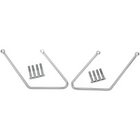 Chrome Saddlebag Support Brackets — Pair, Left & Right, Chrome