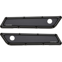 Ness-Tech® Saddlebag Beveled Hinge Covers — Black Anodized