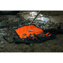 Tool Roll — 13.75 in L x 10.5 in H, Black/Orange