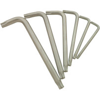 Euro Bike Torx Key Set — T20, T25, T30, T40, T45, T50, silver, satin, nickel-plated