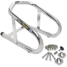 Removable Wheel Chock — 6-1/2" tire width, front mount, chrome