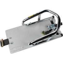 Removable Series E-Track Wheel Chock — 6-1/2" tire width, Front mount, Chrome