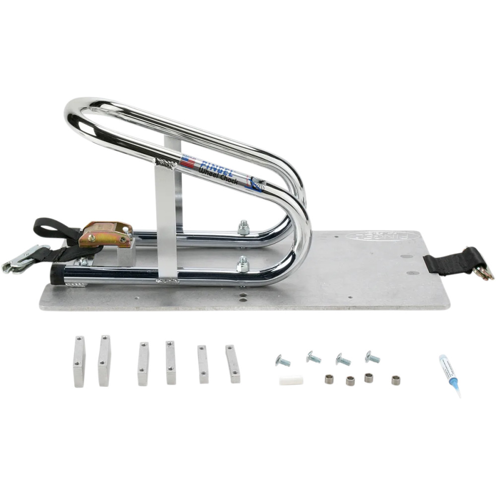 Removable Series E-Track Wheel Chock — 6-1/2" tire width, Chrome