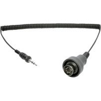 Headset/Intercom Cable — 3.5 mm, 7-pin DIN, 73.66 mm length, 50.8 mm width, Black