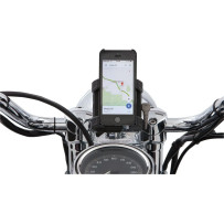 Smartphone/GPS Holder with Mount — 22–26 mm clamp, handlebar, black