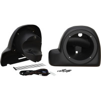 Lower Fairing Speaker Adapters — 6-1/2" for Harley-Davidson® lower fairings, Black Matte