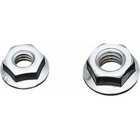 Flange Nuts — Coarse thread, 10 Pack, SAE, Chrome
