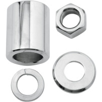 Axle Spacer/Nut Kit — Front, chrome