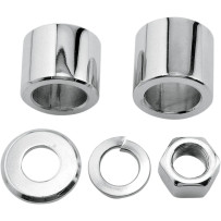 Axle Spacer/Nut Kit — Axle, Front, Chrome