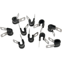 Adel Clamp — 6.4 mm (1/4"), 10 pack, Black
