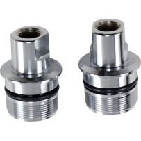 Chrome Fork Tube Plugs and Caps — Pair