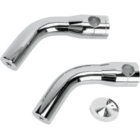 Elite Custom Billet Aluminum Risers — 1" clamp, 6" rise, chrome