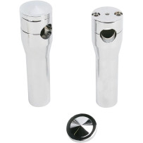 Elite Custom Billet Aluminum Risers — 25.4 mm (1") clamping, 15 cm (6") rise, FXSTS triple trees, Chrome