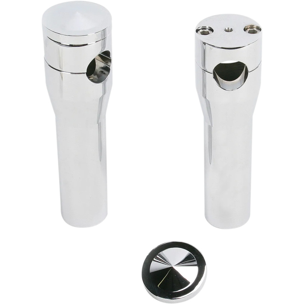 Elite Custom Billet Aluminum Risers — 25.4 mm (1") clamping, 15 cm (6") rise, FXSTS triple trees, Chrome