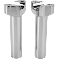Forged Aluminum Handlebar Risers — 25.4 mm clamping diameter, 5-1/2" rise, Chrome