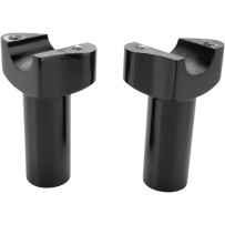 Forged Aluminum Handlebar Risers — 25.4 mm (1") clamp, 88.9 mm (3-1/2") rise, 1/2-13 thread, Black gloss