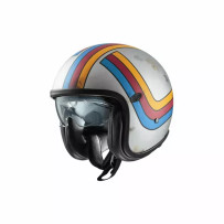 Vintage Platinum Edition Helmet — Size M, Open Face, Silver
